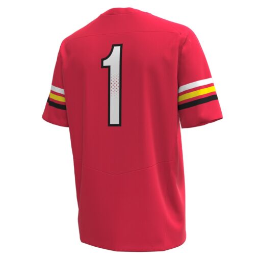 1 Maryland Terrapins Under Armour Replica Football Jersey – Red, Limited Replica Fan Edition