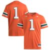 1 Miami Hurricanes Premier Jersey - Orange, Limited Replica Fan Edition