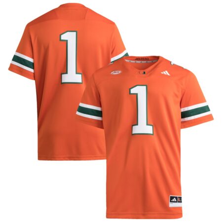 1 Miami Hurricanes Premier Jersey – Orange, Limited Replica Fan Edition