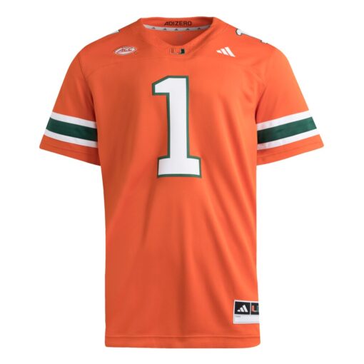 1 Miami Hurricanes Premier Jersey – Orange, Limited Replica Fan Edition