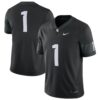 1 Michigan State Spartans Nike Alternate Football Game Jersey - Black, Limited Replica Fan Edition