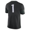 1 Michigan State Spartans Nike Alternate Football Game Jersey - Black, Limited Replica Fan Edition