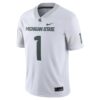 1 Michigan State Spartans Nike Football Game Jersey - White, Limited Replica Fan Edition