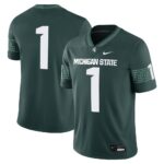 1 Michigan State Spartans Game Jersey - Green, Limited Replica Fan Edition