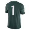 1 Michigan State Spartans Nike Game Jersey - Green, Limited Replica Fan Edition