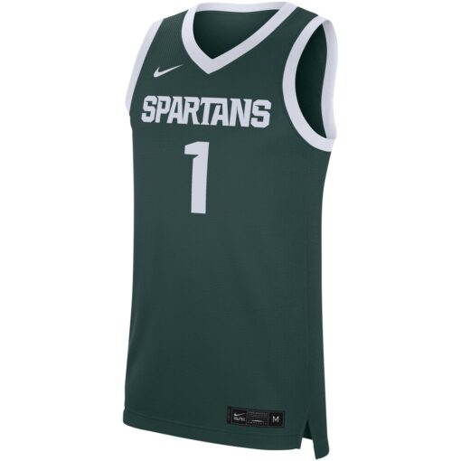 1 Michigan State Spartans Nike Replica Jersey – Green, Limited Replica Fan Edition