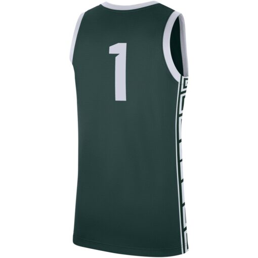 1 Michigan State Spartans Nike Replica Jersey – Green, Limited Replica Fan Edition