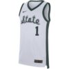 1 Michigan State Spartans Nike Replica Jersey - White, Limited Replica Fan Edition