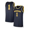 1 Michigan Wolverines Jordan Brand Limited Authentic Jersey - Navy, Limited Replica Fan Edition
