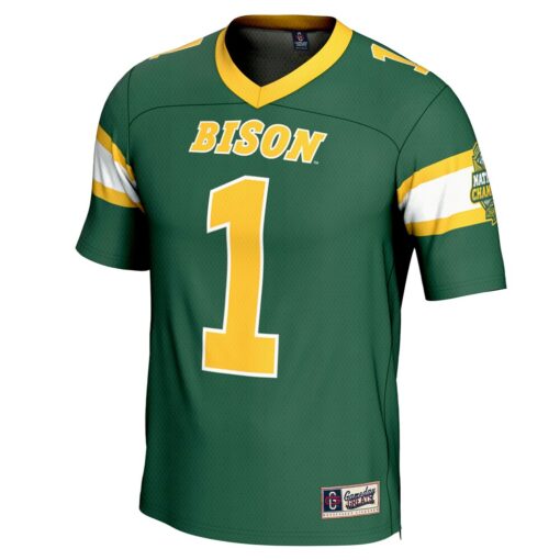 1 NDSU Bison GameDay Greats Unisex 2024 NCAA FCS Football National Champions Lightweight Fashion Jersey – Gree, Limited Replica Fan Edition