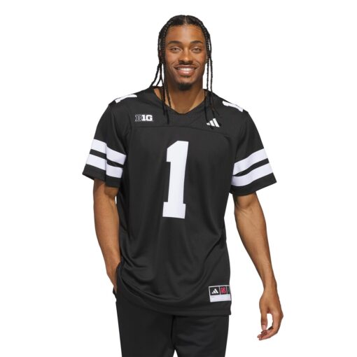 1 Nebraska Huskers Alternate Premier Jersey – Black, Limited Replica Fan Edition