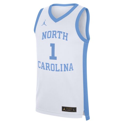 1 North Carolina Tar Heels Jordan Brand Alternate Replica Jersey – White, Limited Replica Fan Edition
