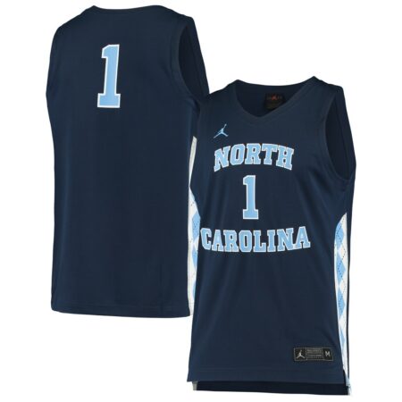 1 North Carolina Tar Heels Jordan Brand Unisex Replica Basketball Jersey – Navy, Limited Replica Fan Edition