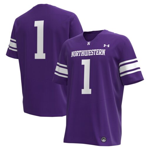 1 Northwestern Wildcats Under Armour Replica Football Jersey – Purple, Limited Replica Fan Edition