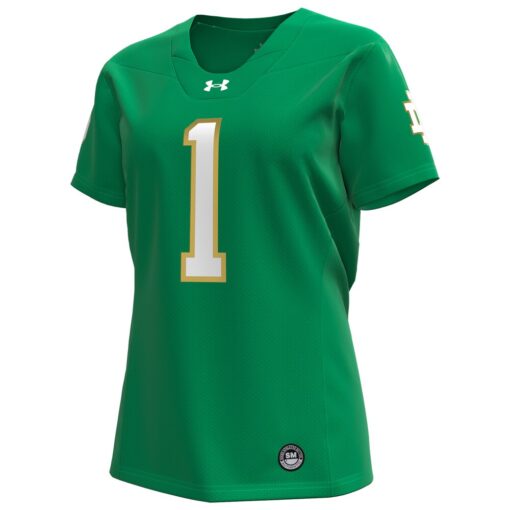 1 Notre Dame Fighting Irish Under Armour Womens Replica Football Jersey – Kelly Green, Limited Replica Fan Edition