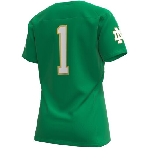 1 Notre Dame Fighting Irish Under Armour Womens Replica Football Jersey – Kelly Green, Limited Replica Fan Edition