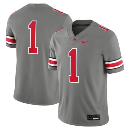 1 Ohio State Buckeyes Nike Alternate Game Jersey – Steel, Limited Replica Fan Edition