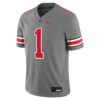 1 Ohio State Buckeyes Nike Alternate Game Jersey - Steel, Limited Replica Fan Edition