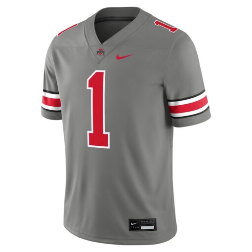 1 Ohio State Buckeyes Nike Alternate Game Jersey – Steel, Limited Replica Fan Edition