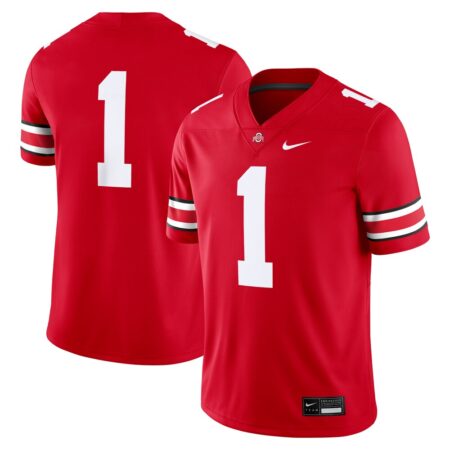 1 Ohio State Buckeyes Nike Game Jersey – Scarlet, Limited Replica Fan Edition