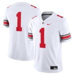 1 Ohio State Buckeyes Nike Game Jersey - White, Limited Replica Fan Edition