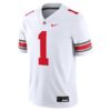 1 Ohio State Buckeyes Nike Game Jersey - White, Limited Replica Fan Edition