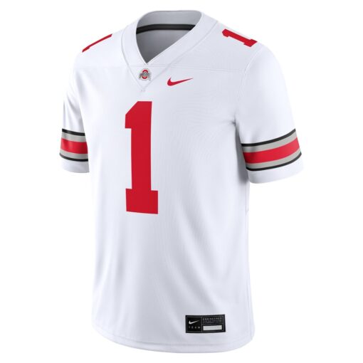 1 Ohio State Buckeyes Nike Game Jersey – White, Limited Replica Fan Edition