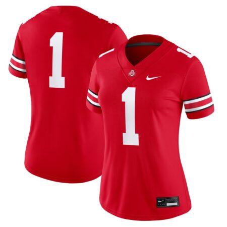 1 Ohio State Buckeyes Nike Womens Game Jersey – Scarlet, Limited Replica Fan Edition