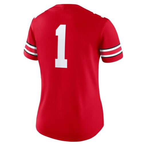 1 Ohio State Buckeyes Womens Game Jersey – Scarlet, Limited Replica Fan Edition