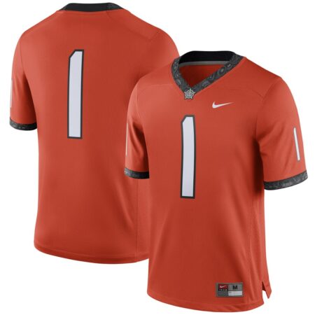 1 Oklahoma State Cowboys Nike Alternate Game Jersey – Orange, Limited Replica Fan Edition