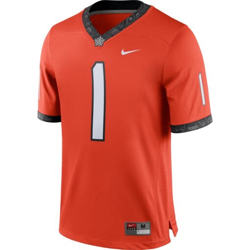 1 Oklahoma State Cowboys Nike Alternate Game Jersey – Orange, Limited Replica Fan Edition