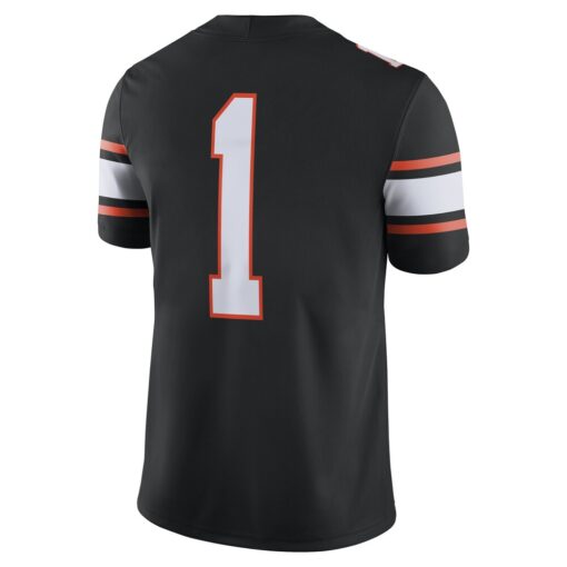 1 Oklahoma State Cowboys Nike Game Jersey – Black, Limited Replica Fan Edition