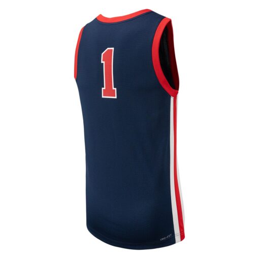 1 Ole Miss Rebels Replica Basketball Jersey – Navy, Limited Replica Fan Edition