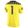 1 Oregon Ducks Nike Alternate Game Jersey - Yellow, Limited Replica Fan Edition