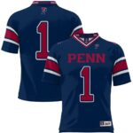 1 Pennsylvania Quakers GameDay Greats Endzone Football Jersey - Navy, Limited Replica Fan Edition