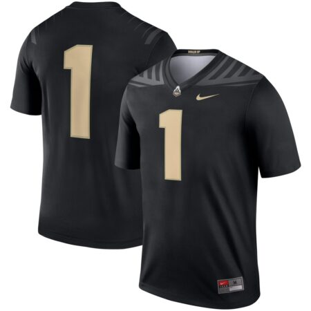 1 Purdue Boilermakers Nike Legend Jersey – Black, Limited Replica Fan Edition