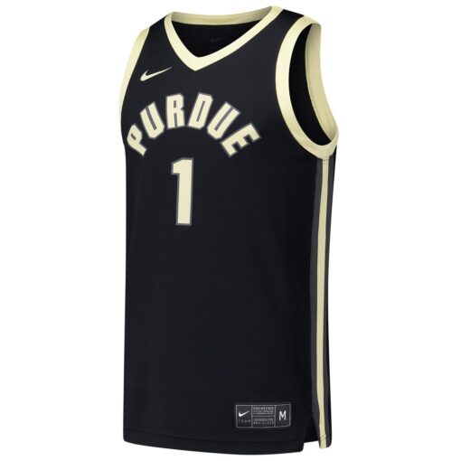 1 Purdue Boilermakers Nike Replica Basketball Jersey – Black, Limited Replica Fan Edition
