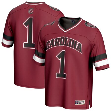 1 South Carolina Gamecocks GameDay Greats Lightweight Collegiate Football Fashion Jersey – Garnet, Limited Replica Fan Edition