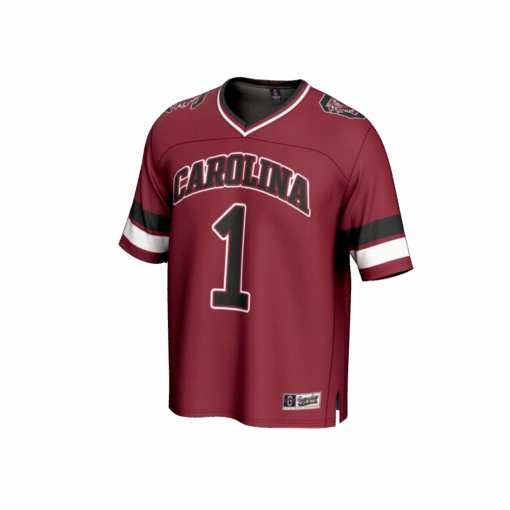 1 South Carolina Gamecocks GameDay Greats Lightweight Collegiate Football Fashion Jersey – Garnet, Limited Replica Fan Edition