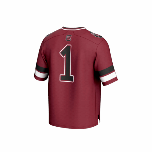 1 South Carolina Gamecocks GameDay Greats Lightweight Collegiate Football Fashion Jersey – Garnet, Limited Replica Fan Edition
