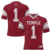 1 Temple Owls GameDay Greats Endzone Football Jersey - Cherry, Limited Replica Fan Edition