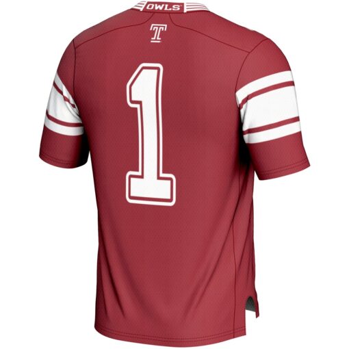 1 Temple Owls GameDay Greats Endzone Football Jersey – Cherry, Limited Replica Fan Edition
