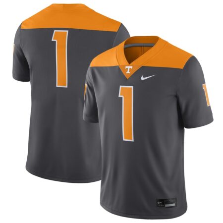 1 Tennessee Volunteers Nike Alternate Game Jersey – Anthracite, Limited Replica Fan Edition