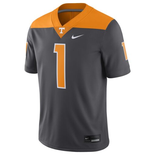 1 Tennessee Volunteers Nike Alternate Game Jersey – Anthracite, Limited Replica Fan Edition