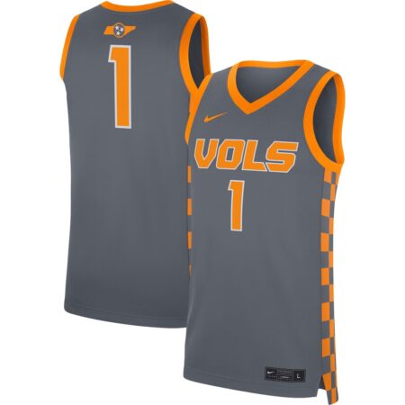 1 Tennessee Volunteers Nike Replica Jersey – Gray, Limited Replica Fan Edition