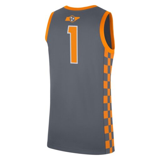 1 Tennessee Volunteers Nike Replica Jersey – Gray, Limited Replica Fan Edition
