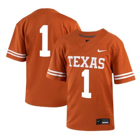 1 Texas Longhorns Nike Youth 1st Armored Division Old Ironsides Untouchable Football Jersey – Texas Orange, Limited Replica Fan Edition