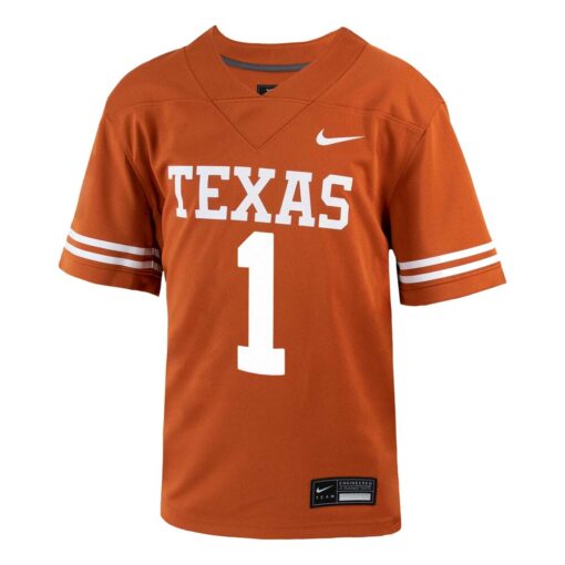 1 Texas Longhorns Nike Youth 1st Armored Division Old Ironsides Untouchable Football Jersey – Texas Orange, Limited Replica Fan Edition