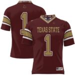 1 Texas State Bobcats GameDay Greats Football Jersey - Maroon, Limited Replica Fan Edition