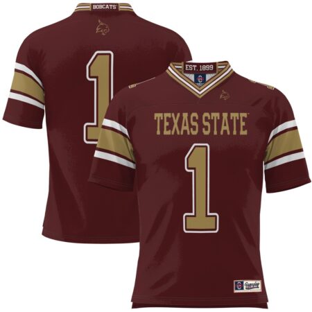 1 Texas State Bobcats GameDay Greats Football Jersey – Maroon, Limited Replica Fan Edition
